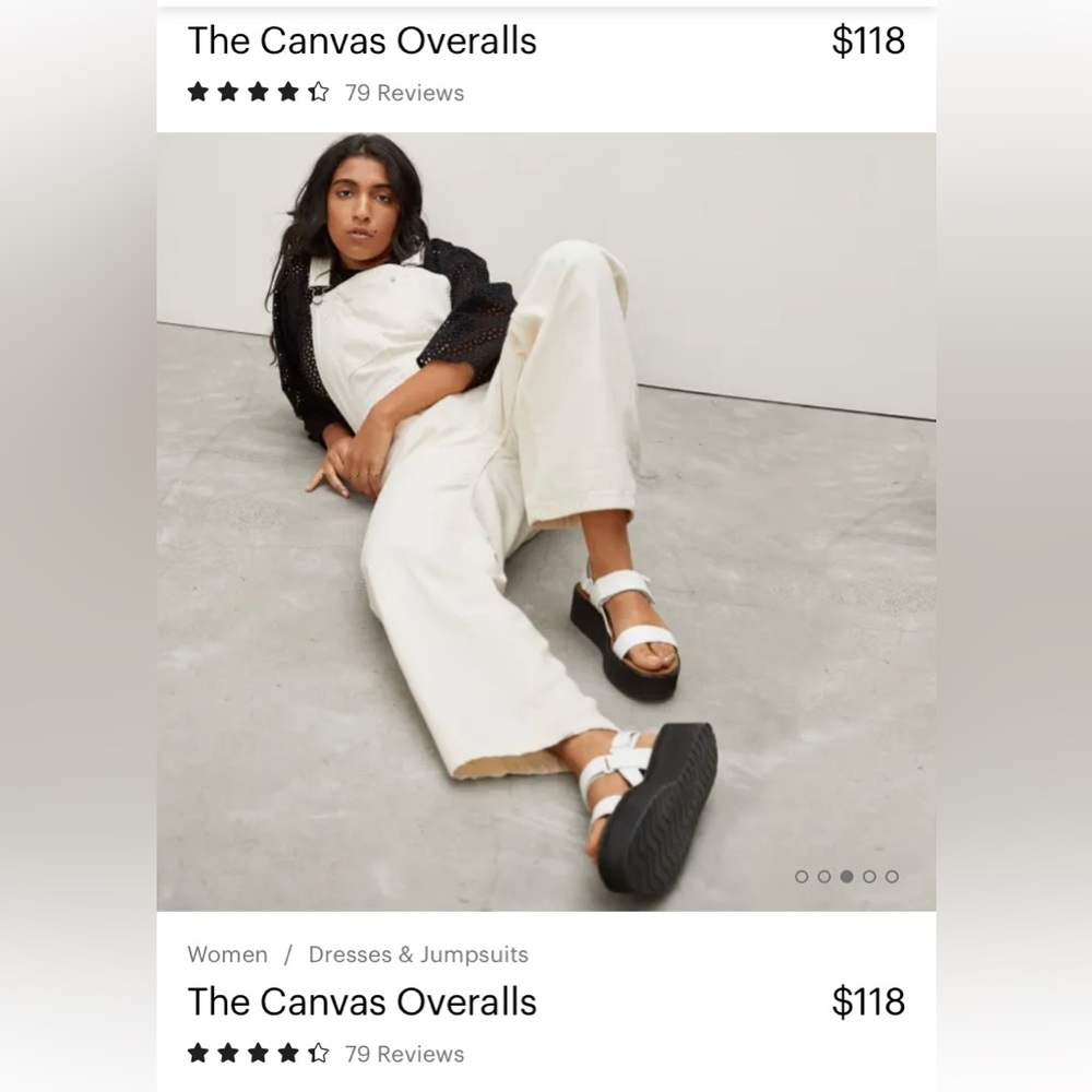 Everlane The Canvas Overalls